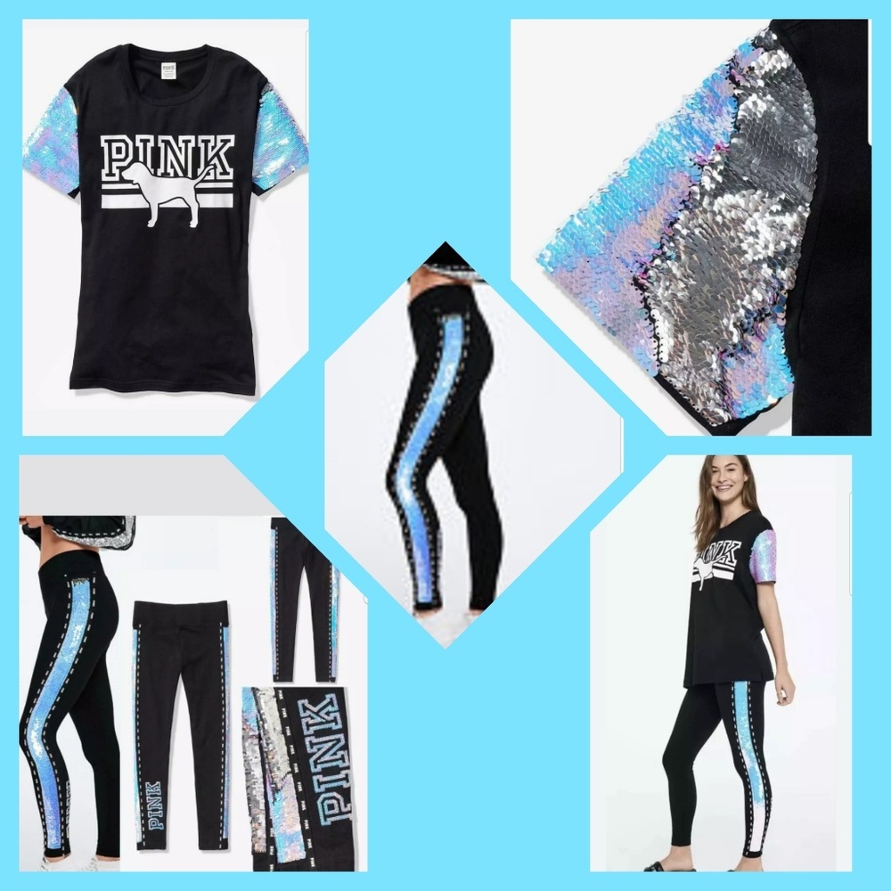 VS Pink Flip Sequin outfit, size XL, NEW